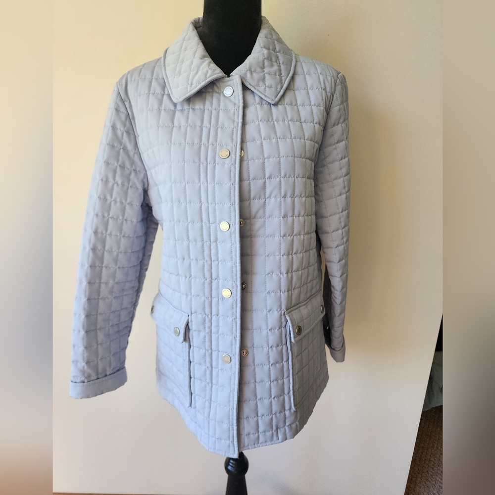Calvin Klein Light Blue Quilted Jacket Light Blue Size M.